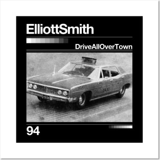 Drive All Over Town // Elliott Smith - Artwork 90's Design Posters and Art